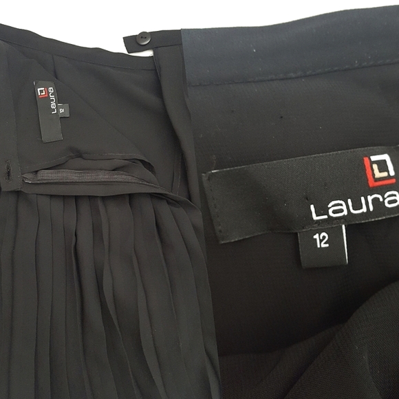 Laura🎀BW Pleated Chiffon Midi Skirt - Picture 8 of 9